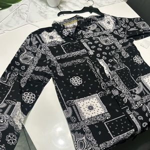 Fresh Prints Of Bel Air Floral Paisley black and white XL